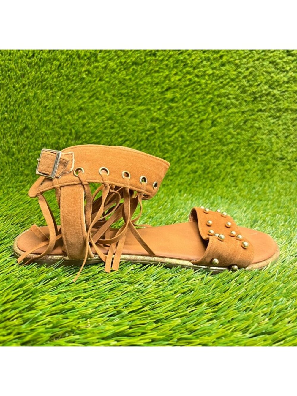 Yoki Acacia-47 Womens Size 7.5 Brown Beach Classic Outdoor Suede Flat Sandals